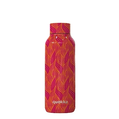 Afbeelding van Quokka Solid Orange Bloom 630 ml, BPA vrije roestvrijstalen waterfles, dubbelwandige thermosfles, houdt kou en warmte voor kinderen volwassenen