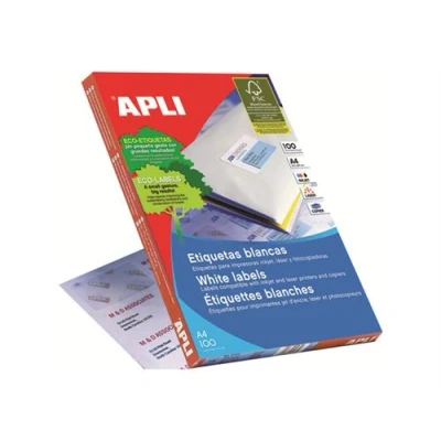 Image de APLI PAPER Blanc 99.1 x 139 mm 400 étiquette(s) (100 feuille(s) 4) étiquettes