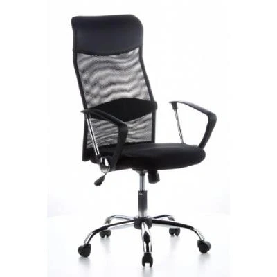 Image de Hjh office aria high / 621100 fauteuil de bureau filet/polyuréthane noir