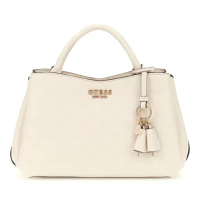 Afbeelding van GUESS Phoebe Girlfriend Satchel Bag Creme White Logo