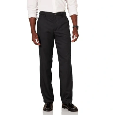 Image de Amazon Essentials Pantalon habillé à taille extensible pour homme, coupe classique, noir, 88,9 x 71,1 cm (l L)