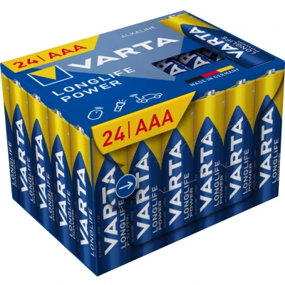 Afbeelding van Varta Batterij Alkaline, Micro, AAA, LR03, 1.5V Longlife Power, Doos (24 pack)