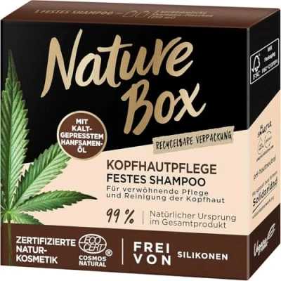 Afbeelding van Nature Box Set van 3 vaste hennep hoofdhuidshampoo (85 g), x 85 g