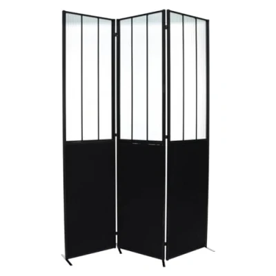 Afbeelding van Atmosphera Atelier scherm metaal en gehard glas H 170 cm
