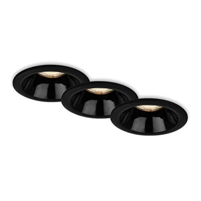 Afbeelding van Briloner Leuchten Set van 3 inbouwspots, inbouwlampen, inbouwstopcontact GU10, inbouwspot, zwart, 95x61 mm