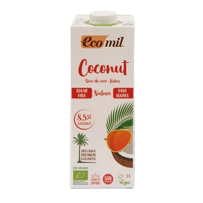 Afbeelding van EcoMil Nature Suikervrij Bio Kokosmelk 1LT