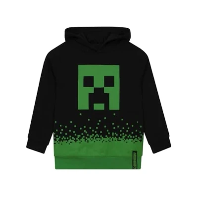 Afbeelding van Minecraft Hoodie voor jongens Creeper Speelkleding kinderen, zwart.
