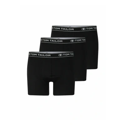Afbeelding van TOM Tailor Dreierpack MIT Webbund Onderbroeken, Heren, Maat: Small, Black/black/black