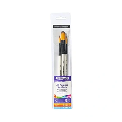Afbeelding van Daler Rowney 212530009 creatieve vrijetijdsset set van 3 synthetische kwasten voor aquarel