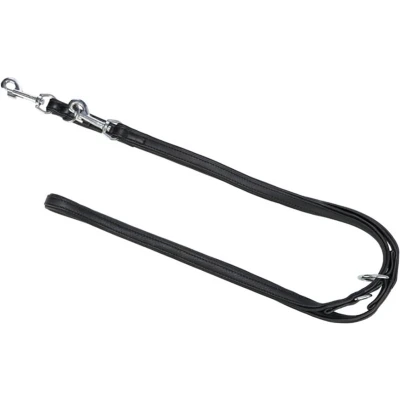 Afbeelding van Trixie Hondenriem Politielijn Active Comfort Leer Zwart 200X2 CM (387011)