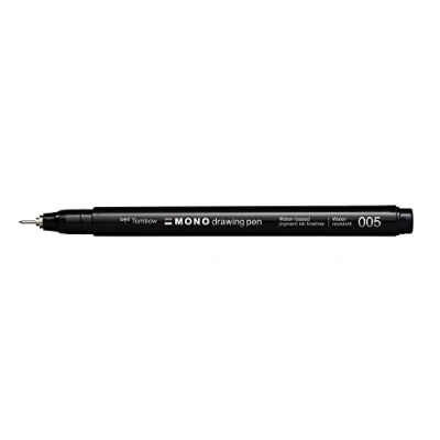 Afbeelding van Tombow Fineliner MONO tekenpen, lijnbreedte 005 (ca. 0,20 mm), pigmentinkt, water en lichtbestendig, voor schetsen, illustreren tekenen, zwart, WS EFL H