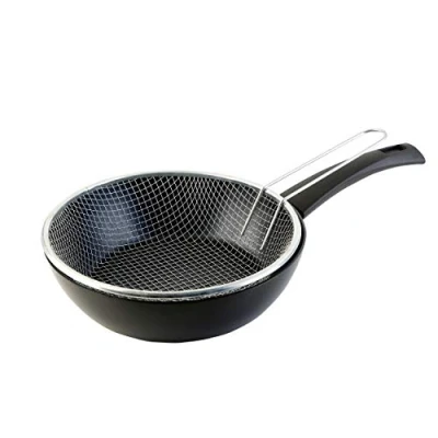 Image de Friteuse / Faitout avec Panier 28cm Induction Antiadhésive Écologique sans PFOA Wecook Ecogreen Noir