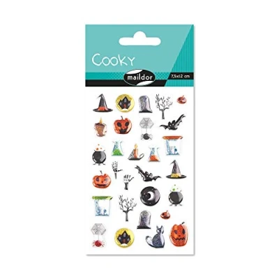 Afbeelding van Maildor CY038O een zak met 3D Cooky stickers, 1 plank, 7,5 x 12 cm, Halloween (29 stickers)