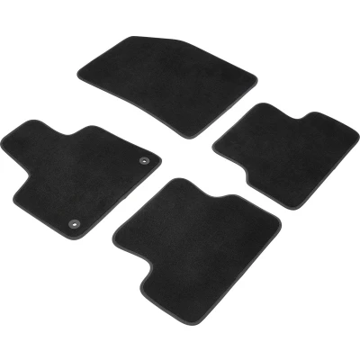 Afbeelding van WALSER Premium 80875 Vloermatset Polyester, PU (Polypropyleen) voor en achter Antraciet/Zwart Op maat gemaakt
