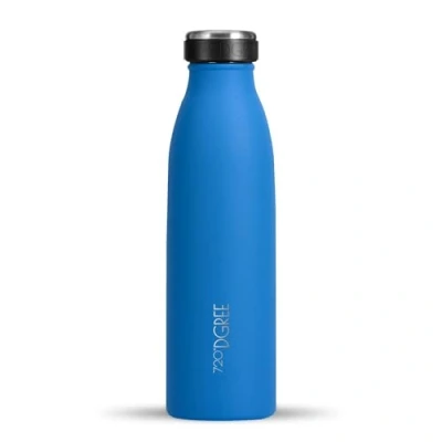 Afbeelding van 720DGREE Milkybottle roestvrijstalen drinkfles, 500 ml, zwart, water isolatiefles, duurzame coating, perfect voor kinderen, sport, school, geïsoleerde premium kwaliteit