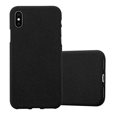 Afbeelding van Cadorabo Hoesje geschikt voor Apple iPhone X / XS in FROST ZWART Beschermhoes gemaakt van flexibel TPU silicone Case Cover