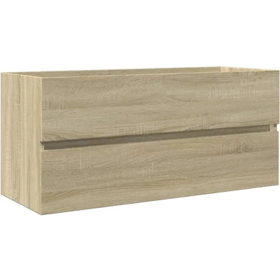 Afbeelding van Wastafelkast 100x38,5x45 cm bewerkt hout sonoma eikenkleurig