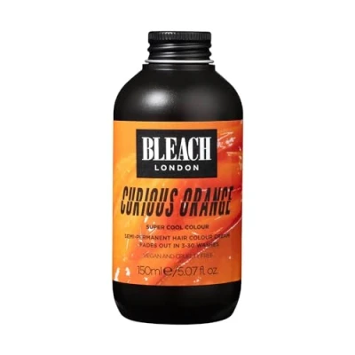 Afbeelding van Bleach London Curious Orange Semi permanente haarverf, elektrisch oranje, veganistisch, dierproefvrij, tijdelijke levendige 150 ml
