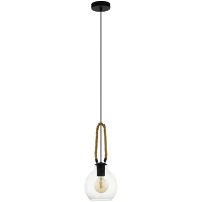 Afbeelding van EGLO Roding Hanglamp E27 Ø 18 cm Zwart/Bruin