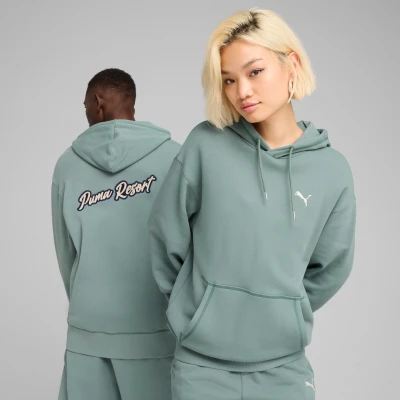 Afbeelding van Puma Premium ESS Relaxed Graphic Hoodie, Maat: Medium, Green moon