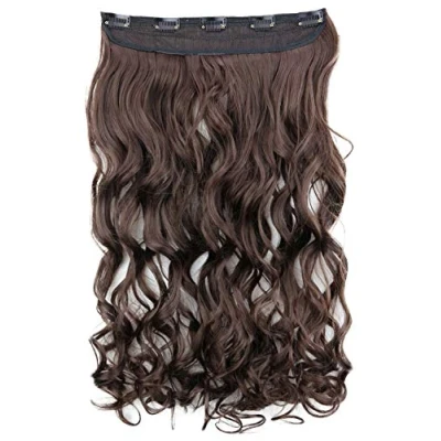 Afbeelding van CAISHA Clip in extensions, 55 cm, haarverlenging, golvend, bruin, C70 1