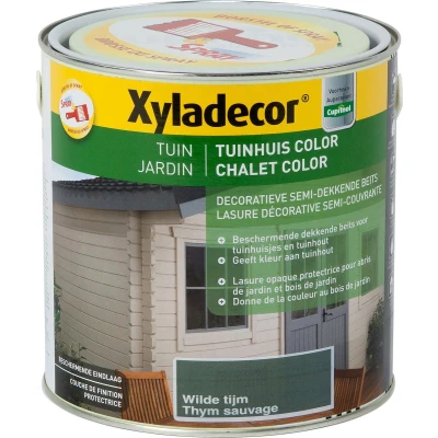 Afbeelding van Xyladecor houtbeits tuin color 2,5l wilde tijm