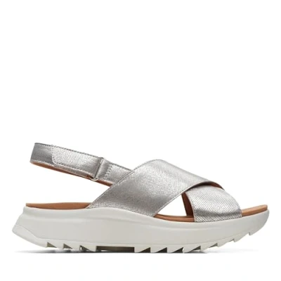 Afbeelding van Clarks Dashlite Wish Damessandalen, Zilver metallic