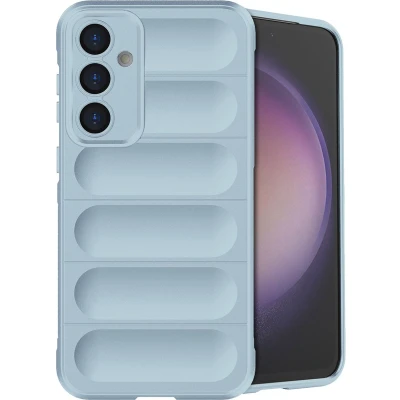Afbeelding van iMoshion Hoesje Geschikt voor Samsung Galaxy S23 FE Siliconen EasyGrip Backcover Lichtblauw