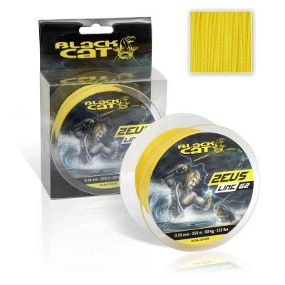 Afbeelding van Black Cat Zeus Line G2 Geel Gevlochten lijn 250m 0,55mm
