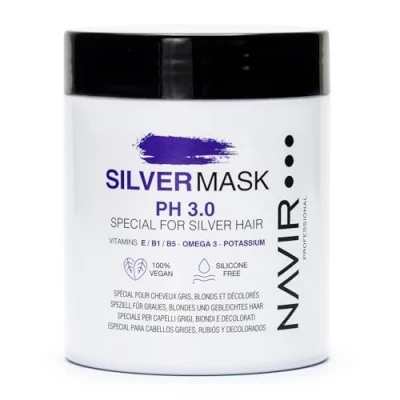 Afbeelding van NAVIR Profesional Silver Masker Matterend voor grijs, blond en gebleekt haar 250 ml