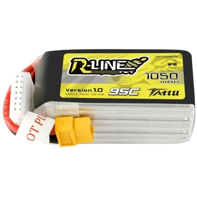 Afbeelding van Tattu LiPo accupack 22.2 V 1050 mAh Aantal cellen: 6 95 C Softcase XT60
