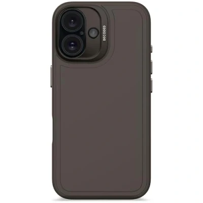 Afbeelding van DECODED Siliconen Stacks Hoesje voor iPhone 16 Premium Soft Touch Materiaal Antibacteriële Coating Geschikt MagSafe Phantom Zwart