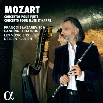 Afbeelding van François Lazarevitch, Sandrine Chatron, Les Musiciens De Saint Julien Mozart: Concertos Pour Flute &amp; Concerto Et Harp (CD)