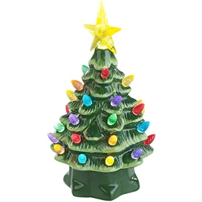 Image de Sapin de Noël à LED 19 cm en céramique