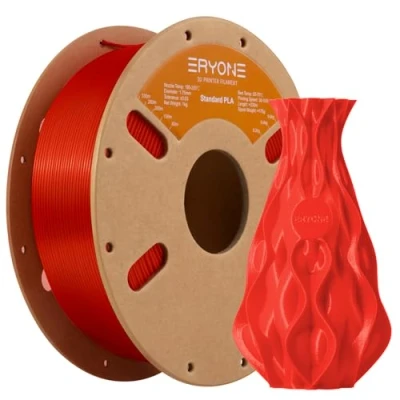 Afbeelding van ERYONE PLA filament voor 3D printer, diameter 1,75 mm +/ 0,03 mm, 1 kg / spoel Rood