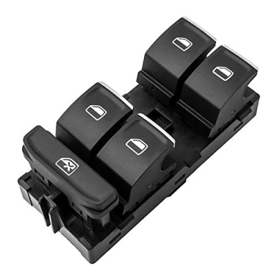 Afbeelding van YAOPEI Seat Leon raambedieningsknop, Power Master voor VW Golf MK 7 Passat B7 Tiguan Touran Arteon 5G0959857 5GG959857A 8 polig wit verguld