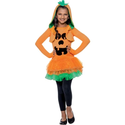 Afbeelding van &quot;Verkleedkostuum voor meisjes pompoen met tutu Halloween kleding Kinderkostuums 122/134&quot;