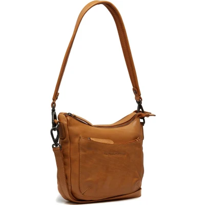Afbeelding van The Chesterfield Brand Leren Schoudertas Okergeel Caroline