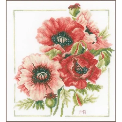 Afbeelding van Borduurpakket Boeket van Anemonen Marjolein Bastin