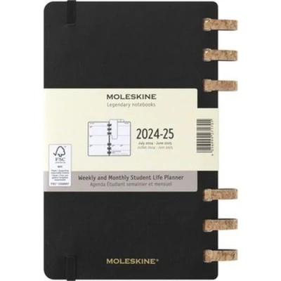 Image de Agenda civil à spirales Moleskine Académique 12 mois Grand Format Couverture Souple Noir