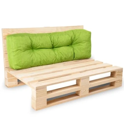 Afbeelding van Paletkussens/matras, bank, fauteuil, zitvlak voor europallets zitting en/of rugleuning (groen, kussen 120 x 40 cm)