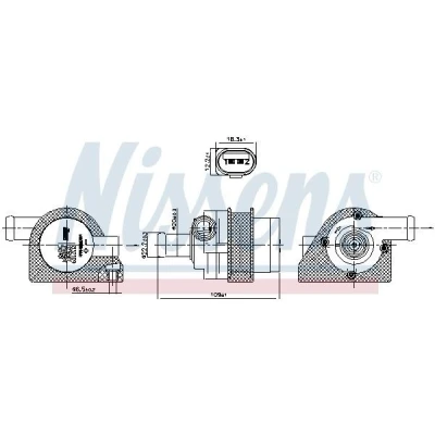 Afbeelding van NISSENS 832109 Waterpomp Electrisch VOLKSWAGEN: Polo V Hatchback, Golf 6, 5, SKODA: Fabia 2, Yeti, SEAT: Leon II Ibiza 4 ST,