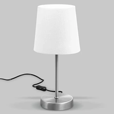 Afbeelding van B.K.Licht Klassieke Tafellamp witte bedlamp excl. E14 lichtbron