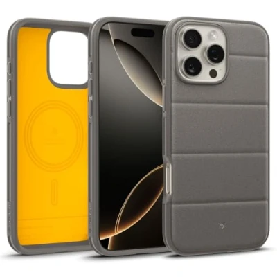 Afbeelding van Caseology Athlex Mag iPhone 6.9 [textuur van zandsteen, krasbestendig] magnetische beschermhoes in militaire kwaliteit, tegen vallen voor 6.9, actief grijs