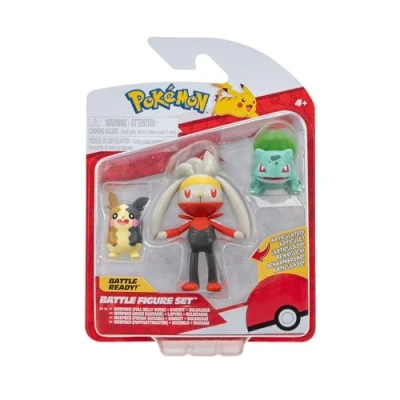 Afbeelding van POKEMON Battle Figuur 3 stuks MORPEKO, BULBASAUR, RABOOT