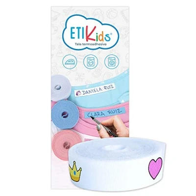 Afbeelding van Doek etiketteringskleding schrijven rol voor het van de naam en markeren kinderkleding (fantasie)