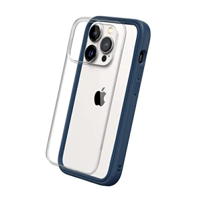Afbeelding van RHINOSHIELD Hoesje compatibel met [iPhone 14 Pro] Mod NX personaliseerbare dunne bescherming schokabsorberende technologie [BPA vrij] marineblauw