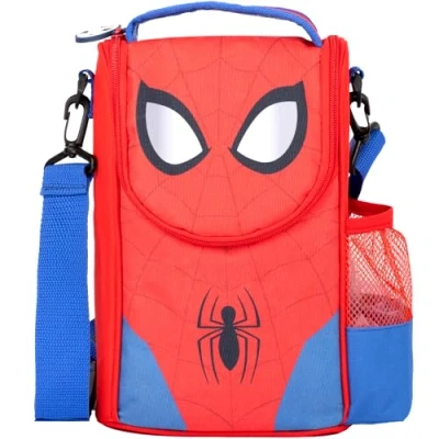 Afbeelding van Marvel Spiderman Lunchtas met riem en zijvak voor kinderfles, school, warmte isolatie, grote draagtas jongens