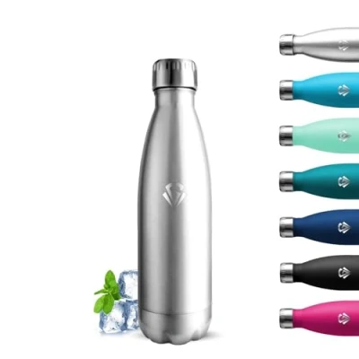 Afbeelding van Grsta 500 ml thermosfles voor kinderen, BPA vrij, roestvrijstalen fles, lekvrij, thermosfles, 18/8 roestvrij staal, drinkfles school, camping, kantoor