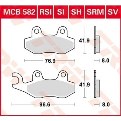 Afbeelding van TRW Sinter Offroad Racing MCB582RSI Remblokkenset
